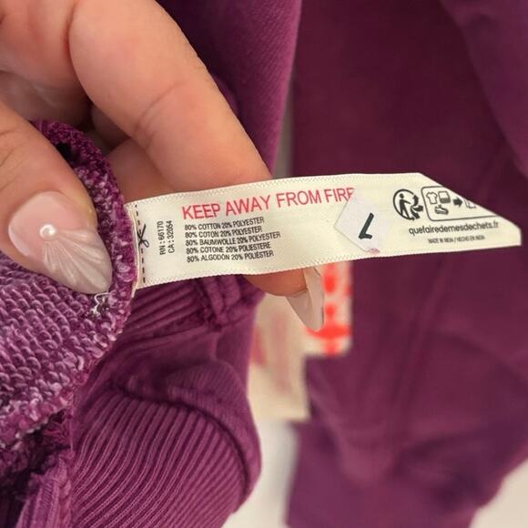 NWT Free People Movement x Hatch Intercept Maternity Pullover Neon Purple Large - Picture 8 of 9